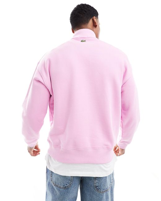 T-shirt semi-épais coupe carrée - vert Lacoste pour homme en coloris Pink