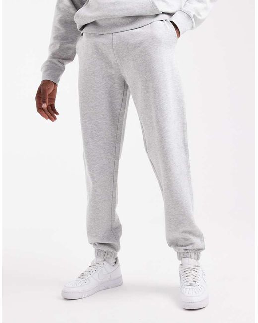 New Look White Regular Fit Joggers for men