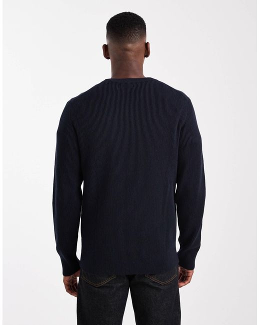Jack & Jones – gerippter pullover in Blue für Herren