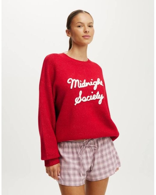Cotton On Red Cloud Soft Flannel Short