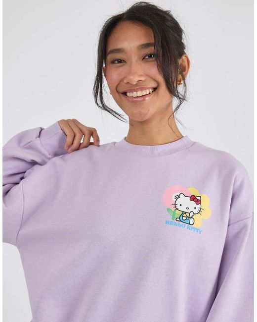 Custard White Hello Kitty Flower Sweatshirt