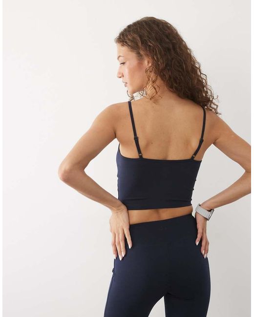 4505 Blue Yoga Cami With Adjustable Straps
