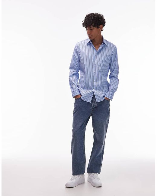 Tommy Hilfiger Blue Stripe Shirt for men