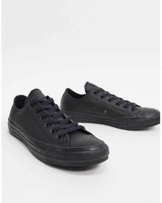 Converse Blue Chuck Taylor All Star Ox Leather Monochrome Sneakers
