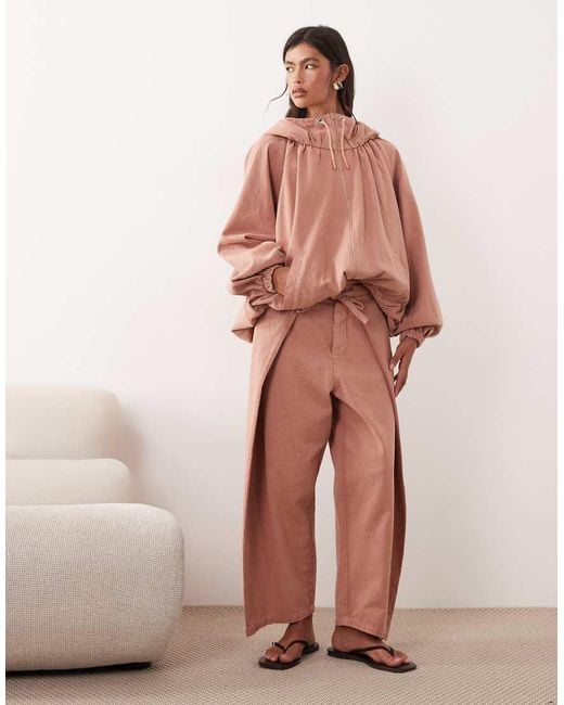 ARRANGE Pink Drawstring Volume Sleeve Jacket