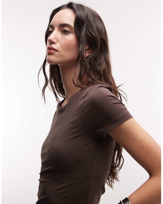 Monki Black Slim Fit Baby Tee