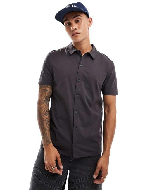 ASOS Gray Jersey Shirt for men