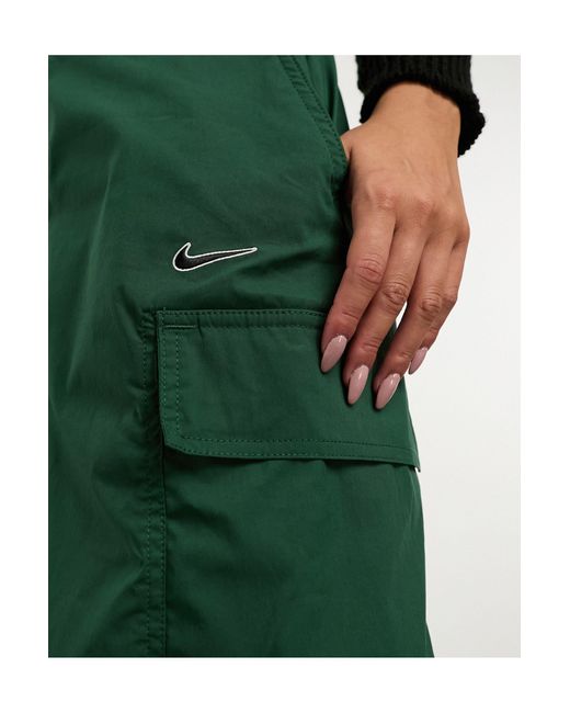 Nike Green Streetwear Woven Oversized Cargo Trousers