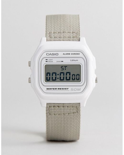 G-Shock Natural W-59b-7avef Digital Canvas Watch In Beige for men