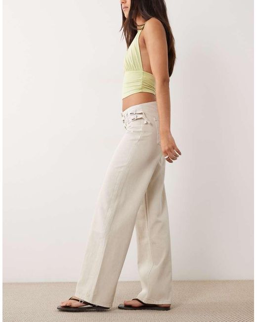 Mango Natural Teen Straight Jean With Buckles