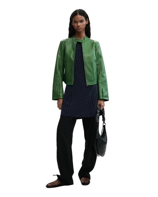 Desigual Green Jacket Faux Leather