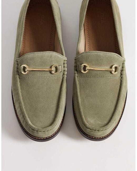 ASOS Green Penny Snaffle Loafer for men