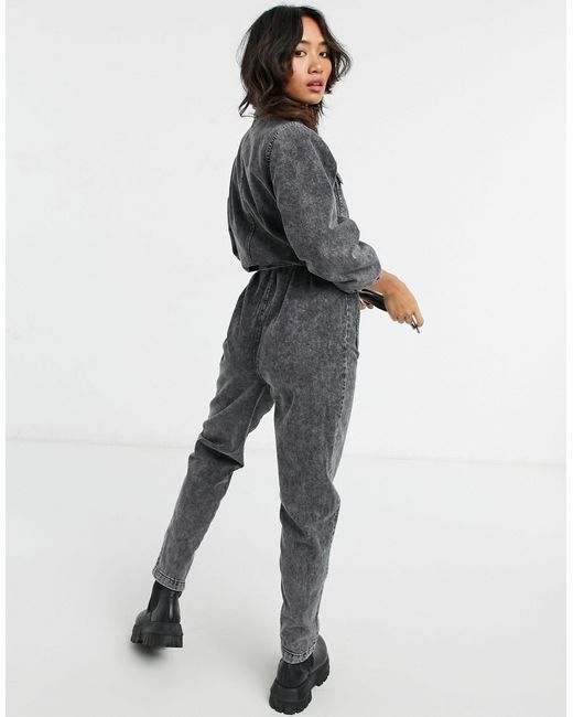 Noisy May Denim Jumpsuit in Black Lyst