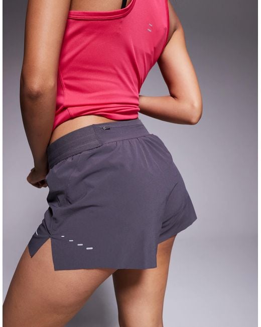 Nike Red Nike Running Swift Dri-fit Mid Rise 2.5 Inch Shorts