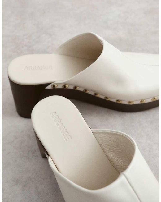 ARRANGE Multicolor Leather Studded Clogs