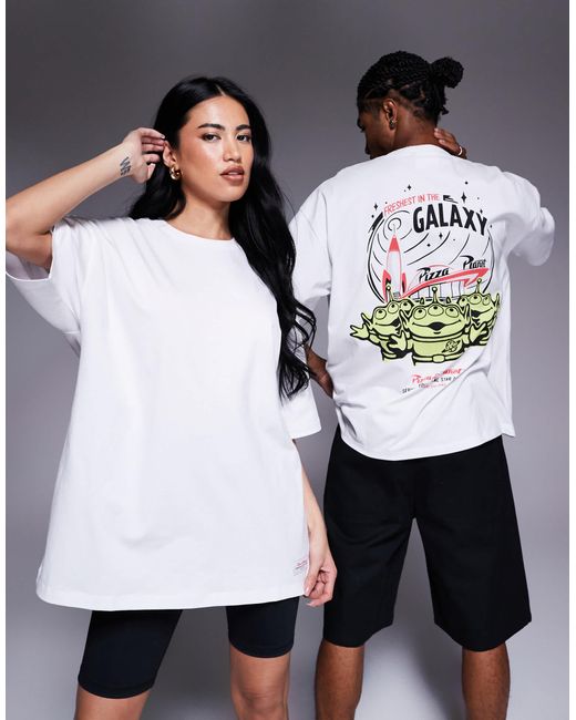 Disney pixar - t-shirt oversize unisexe avec imprimé toy story ASOS en coloris White
