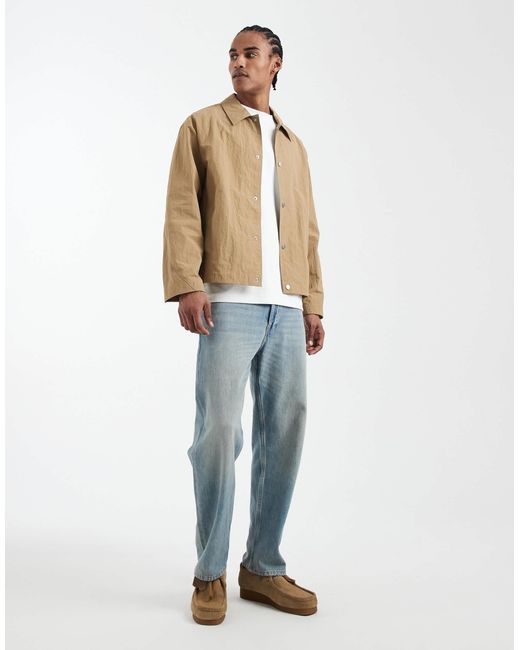 ASOS Natural Lightweight Nylon Jacket for men