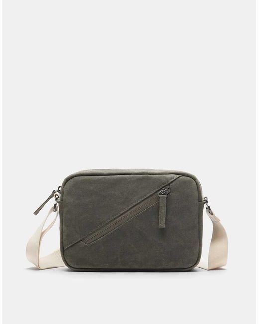 Borsa A Tracolla Verde Kaki di Pull&Bear in Gray da Uomo