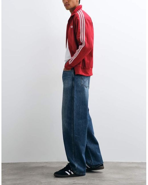 Wrangler Blue Baggy Barrel Denim Jeans for men