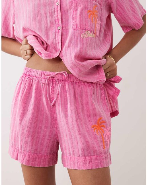 Rip Curl Pink Rip Curl Beach Short Co-Ord