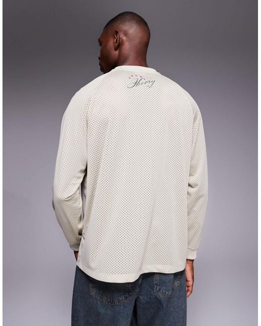 ASOS Pink Relaxed Long Sleeve Raglan T-Shirt With Number Graphic for men
