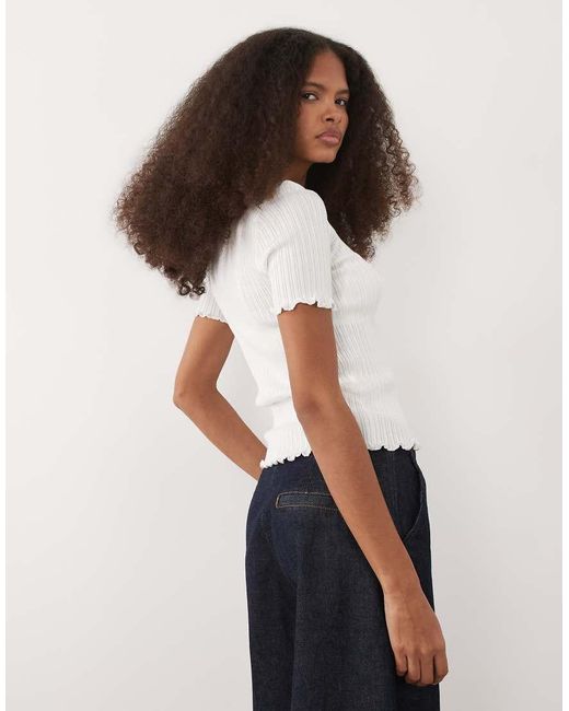 Mango Brown Cotton Mix Short Sleeve T-Shirt