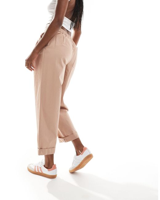 ASOS White Straight Leg Pants With Double Layer Detail