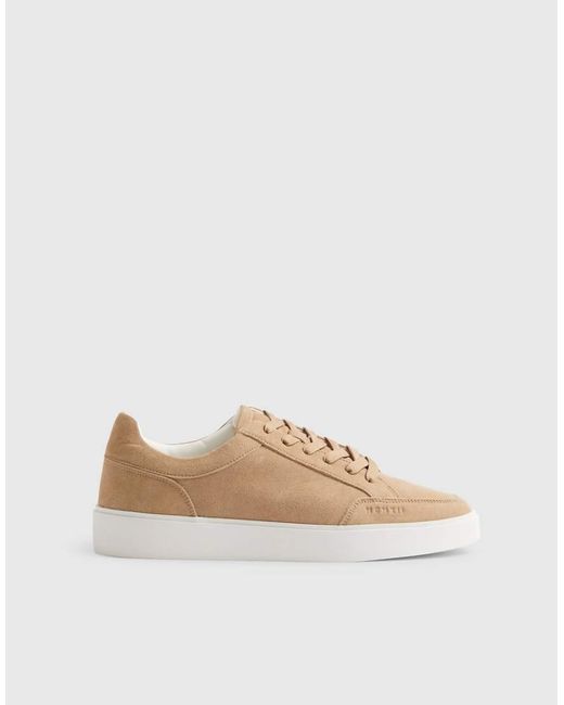 River Island Natural Faux Suede Trainers for men