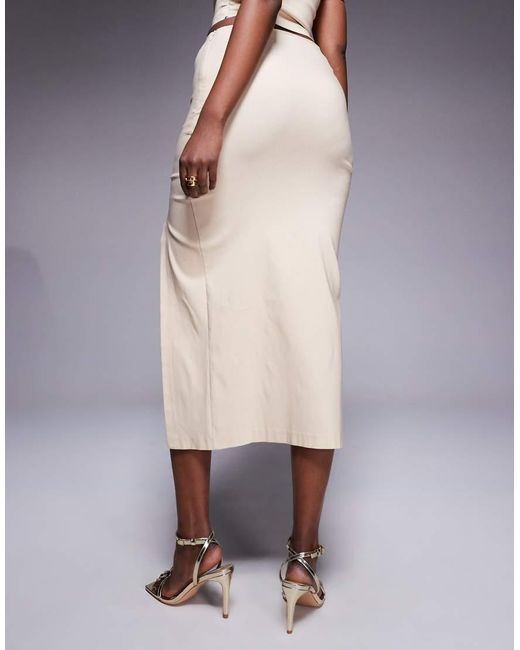Vesper Purple Midaxi Skirt With Front Split