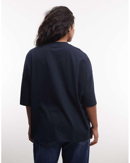 ASOS Blue Weekend Collective Curve Icon Tee With Wca Graphic