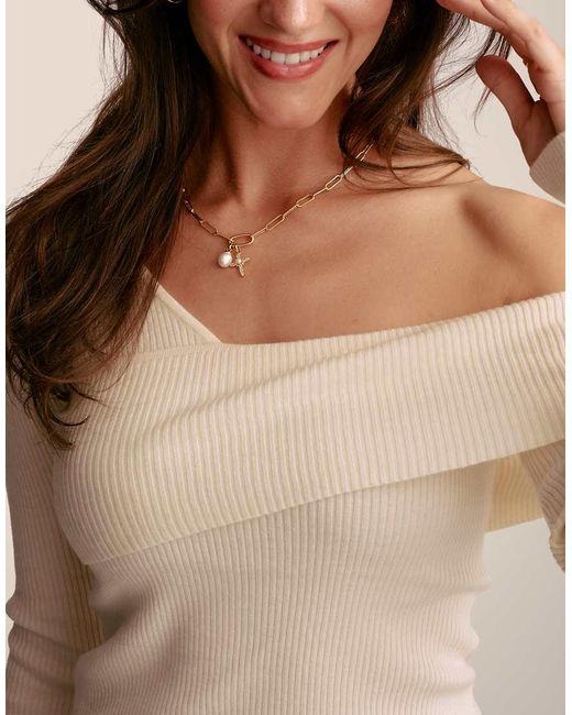 Thomas Sabo White Charm Pendant Freshwater Pearl Connect-Plated