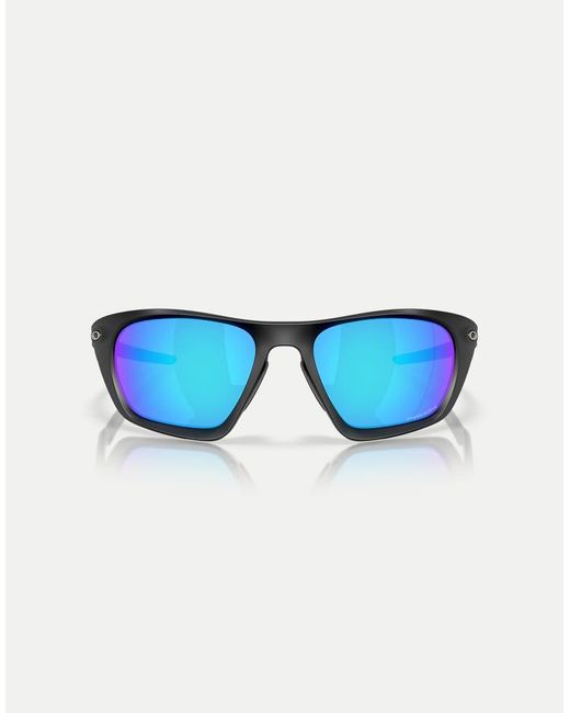 Oakley Blue Lateralis Rectangle Sunglasses With Mirrored Lens for men