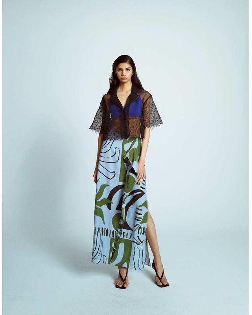 Camicia Corta Nera di TOPSHOP in Blue