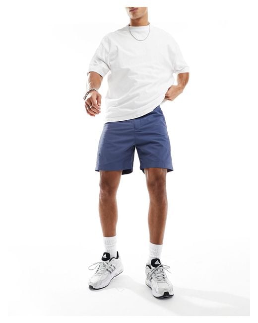 Adidas Originals Blue Woven Chino Shorts for men