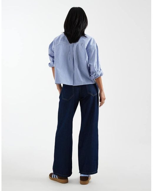 Vero Moda Blue Kirsa Mid Rise Straight Leg Jeans