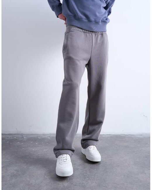 Topman Metallic Straight Leg Sweatpants for men