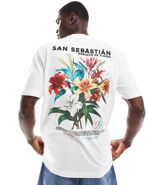 River Island White San Sebastian Oversized T-Shirt for men