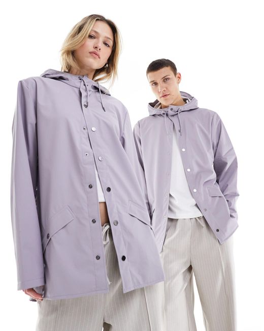 Rains Purple 12010 Unisex Waterproof Short Jacket