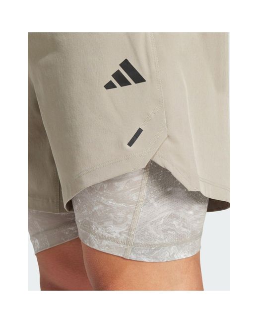 Adidas Originals Green Power Workout 2-in-1 Shorts for men
