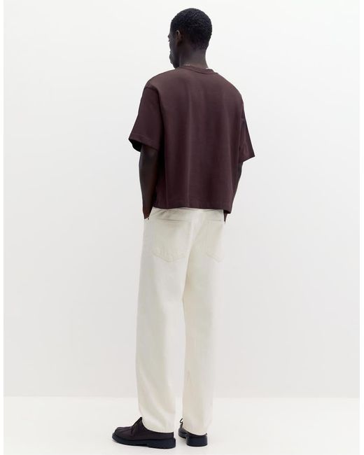Pull&Bear Purple Boxy Oversized Short Sleeve T-Shirt for men
