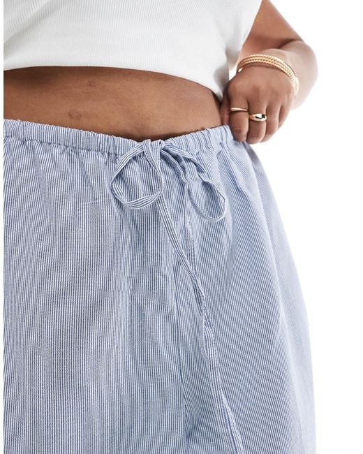 ONLY Blue – seitlich gebunden hose