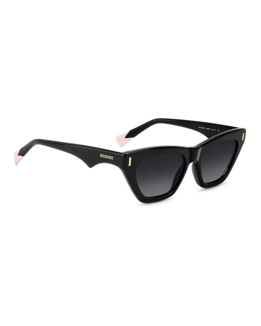 Missoni Sunglasses Black Bold Cat Eye Sunglasses With Dark Shaded Lenses