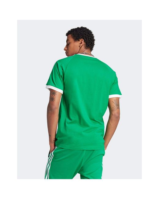 Adidas Originals Green Adicolor Crewneck T-shirt for men