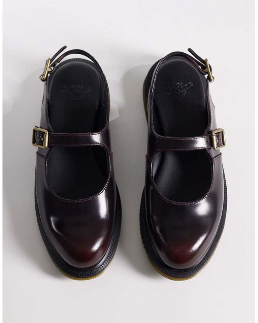 Dr. Martens Red Madaline Mary Jane Cut Out Shoe