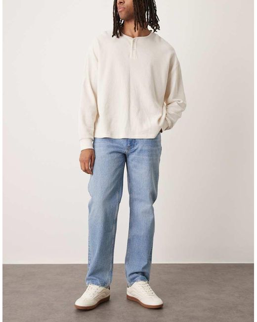 Mango Blue Moby Cotton Straight Jean for men