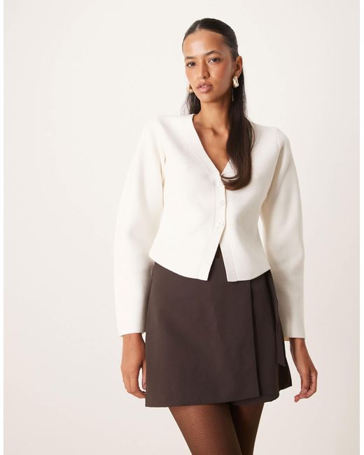 Abercrombie & Fitch White Button Through Cardigan