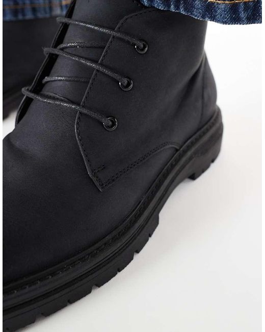 Schuh Blue Devin Chunky Lace Up Boots for men