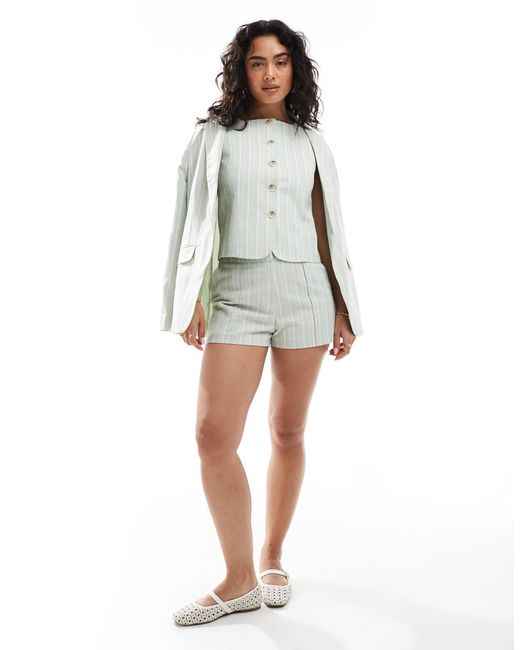 Miss Selfridge White Tailored Button Up Vest