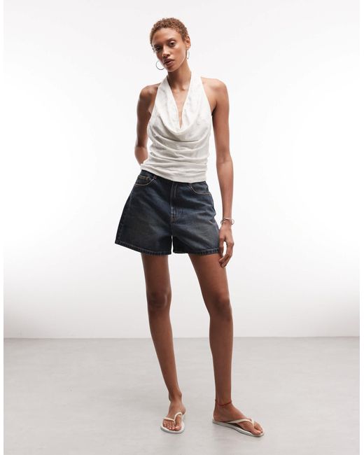Weekday White Drape Halter Top