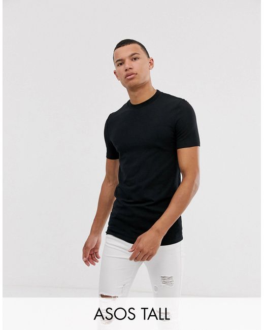 black muscle fit t shirt